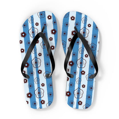 Japanese Sakura with Blue Stripe - Flip Flops