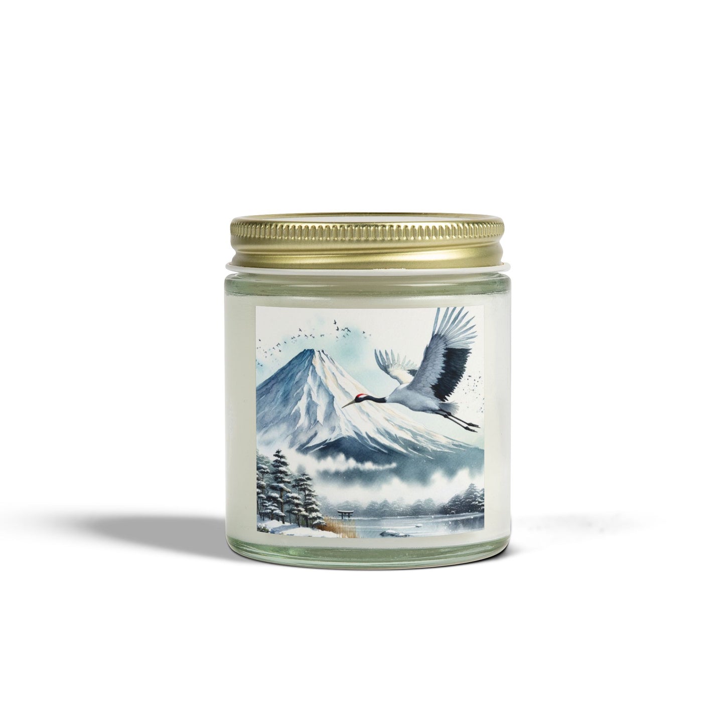 Mt. Fuji Crane Candle - Hand-Poured Scented Candle