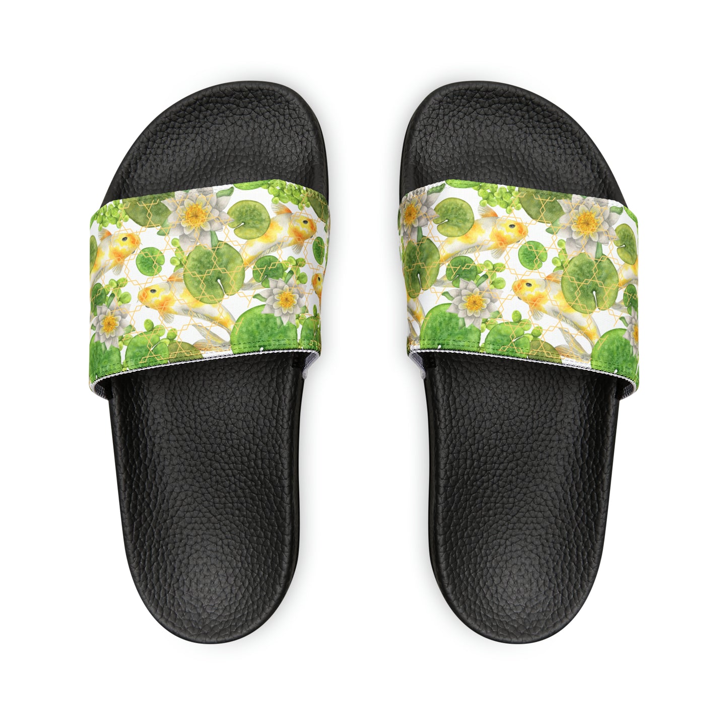 Japanese Koi Fish with Lotus Leaf  - Women's Sandals