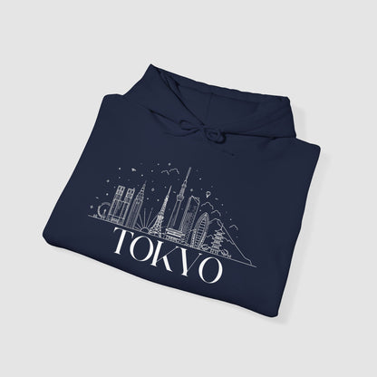 Tokyo Skyline Minimalist Hoodie