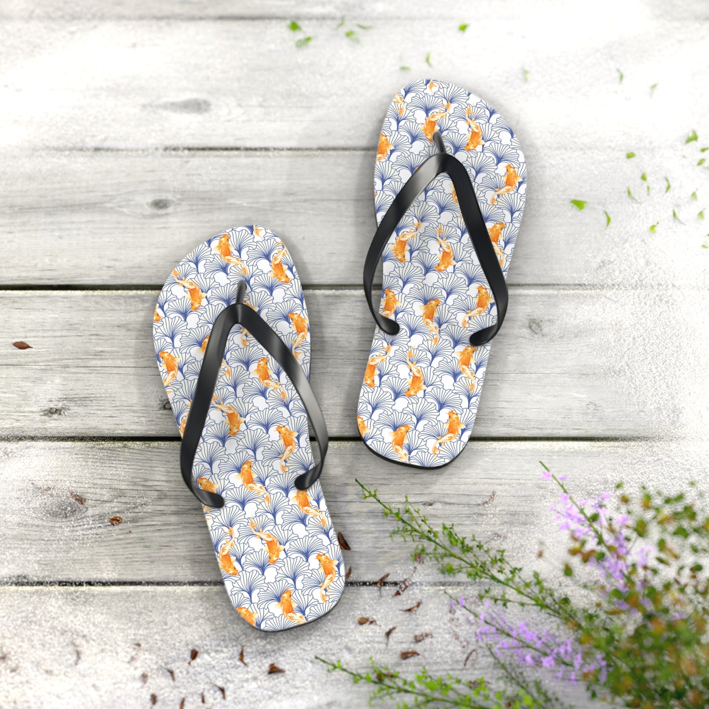 Japanese Orange Koi Fish  - Flip Flops