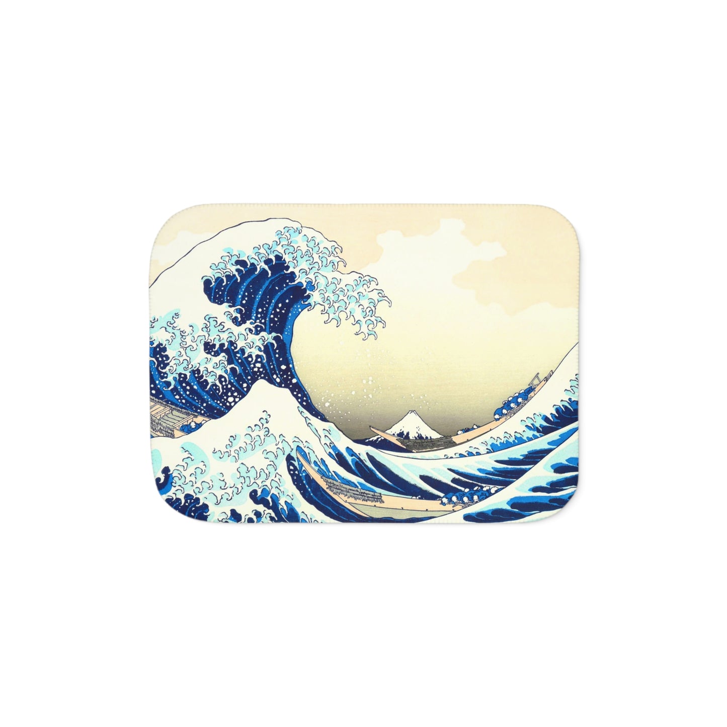 "The Great Wave" Sherpa Blanket - Cozy Japanese Art Throw