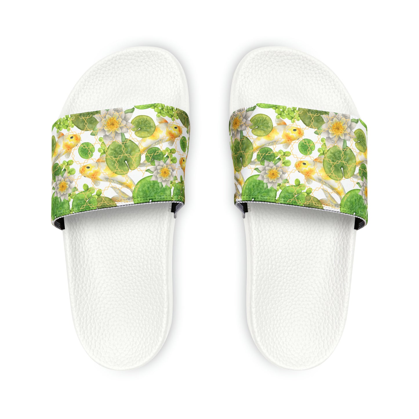 Japanese Koi Fish with Lotus Leaf  - Women's Sandals