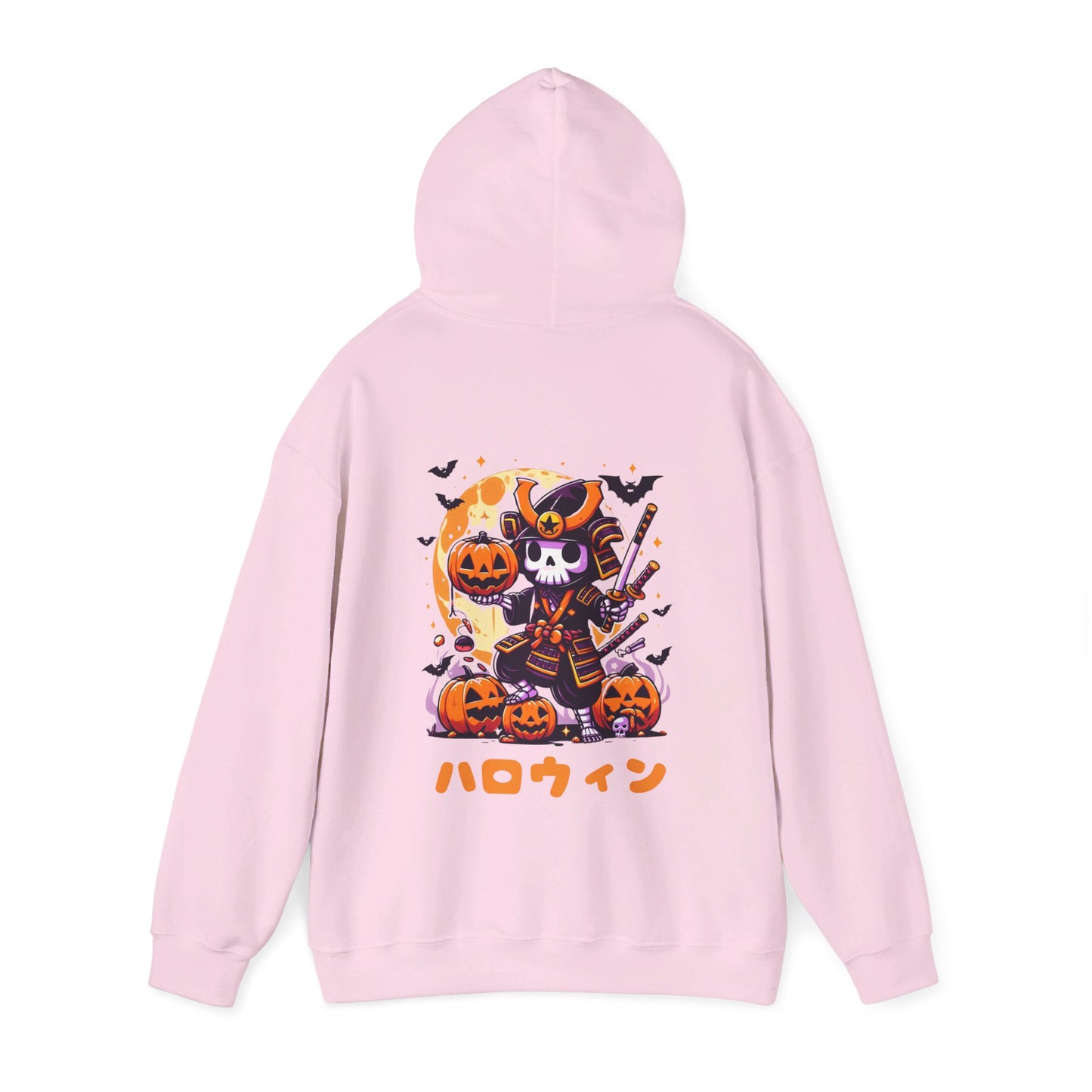 Kawaii Samurai Halloween Hoodie - Anime Skeleton Warrior