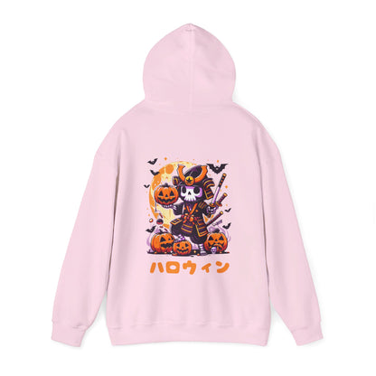 Kawaii Samurai Halloween Hoodie - Anime Skeleton Warrior