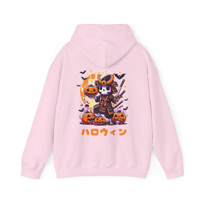 Kawaii Samurai Halloween Hoodie - Anime Skeleton Warrior