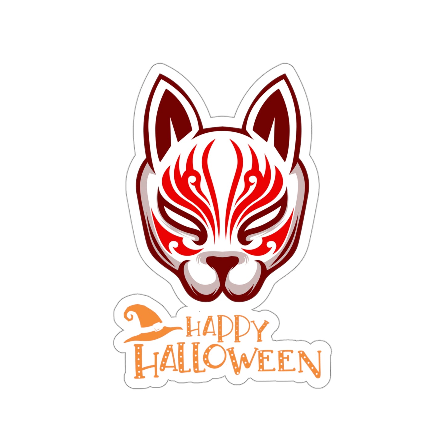 Japanese Fox "Kitsune" Monster Stickers - Japan Meets Halloween