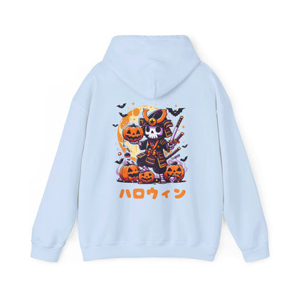 Kawaii Samurai Halloween Hoodie - Anime Skeleton Warrior