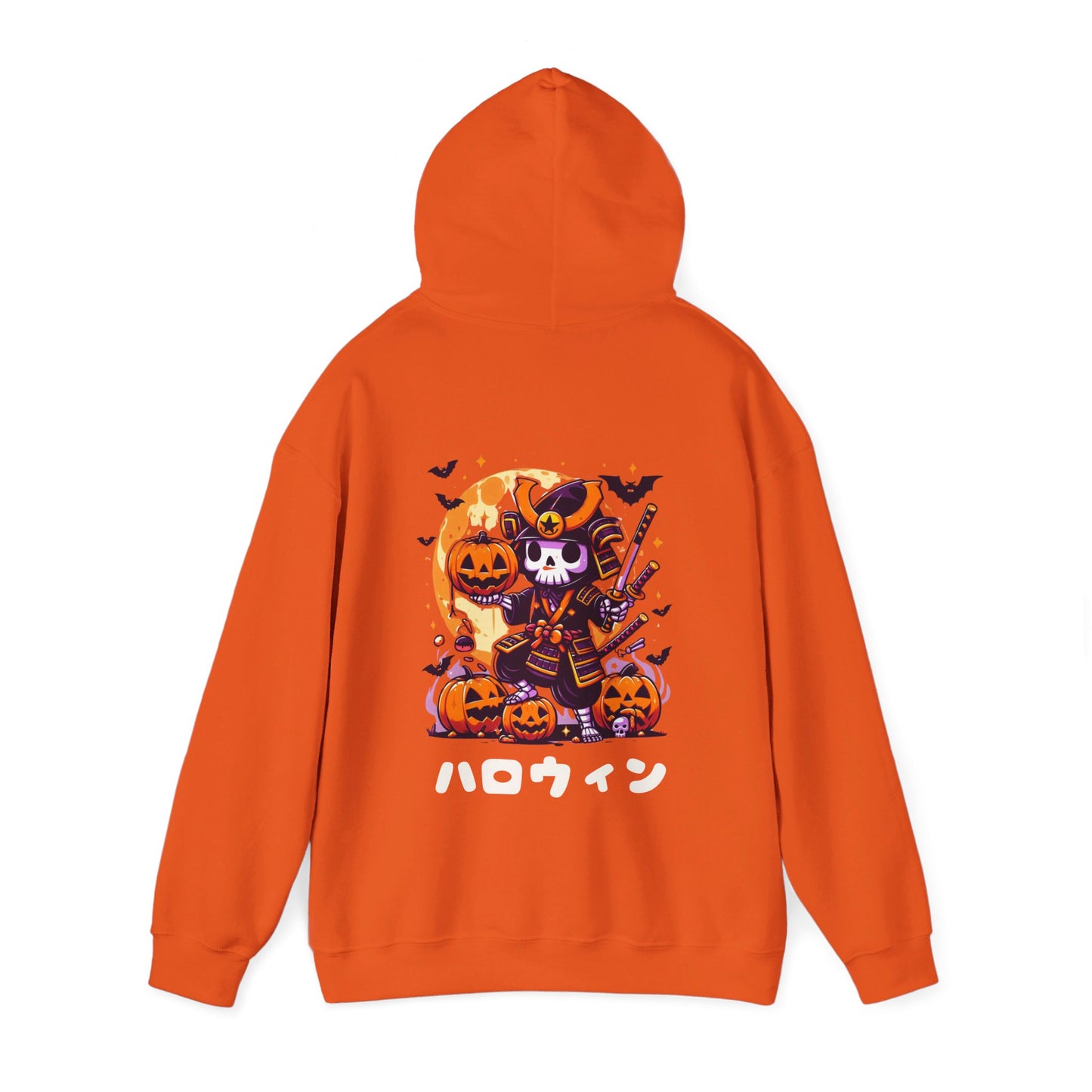 Kawaii Samurai Halloween Hoodie - Anime Skeleton Warrior