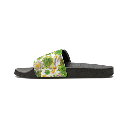 Japanese Koi Fish with Lotus Leaf  - Women's Sandals