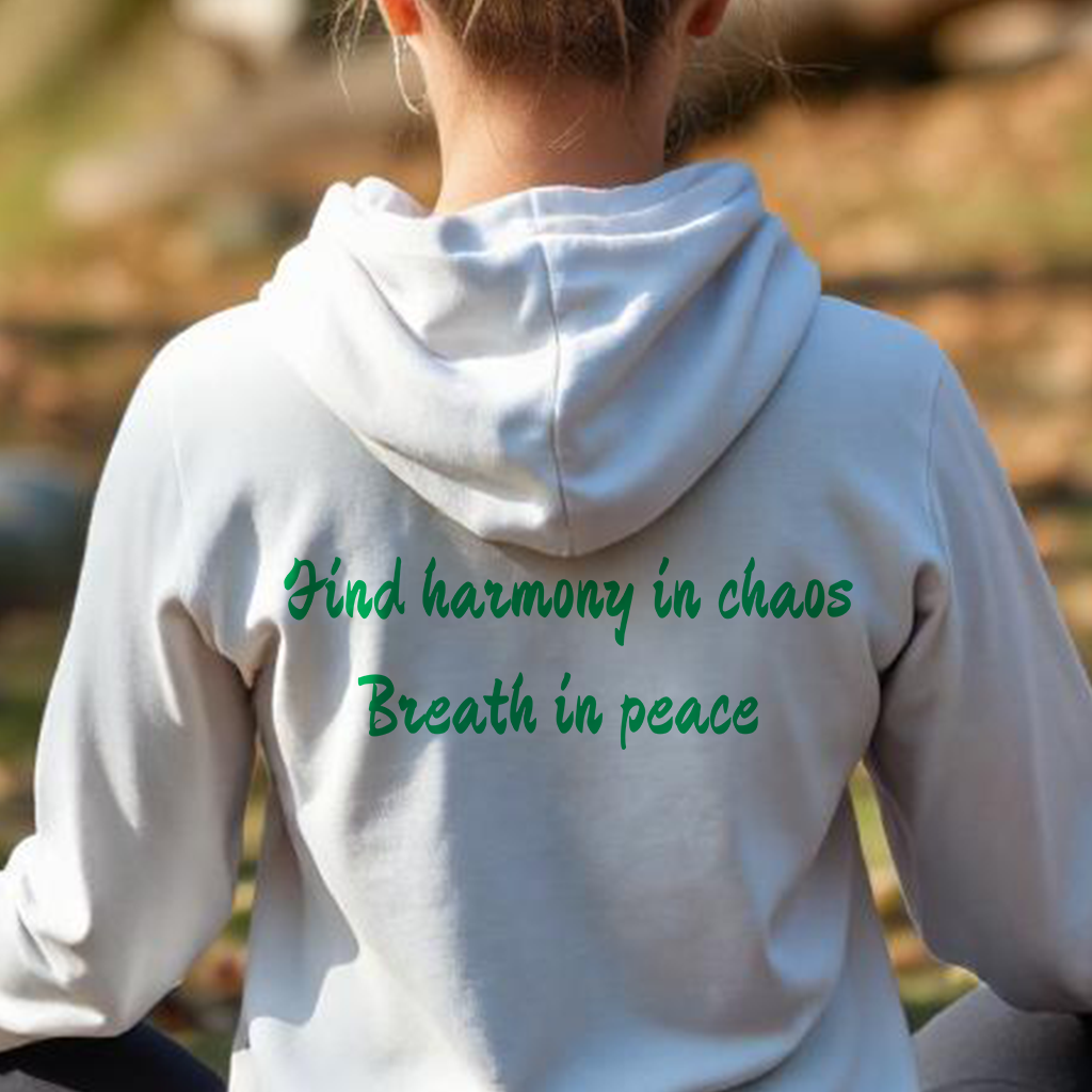 "Find Your Zen" Hoodie - Japanese Kanji with Mindfulness Mantra