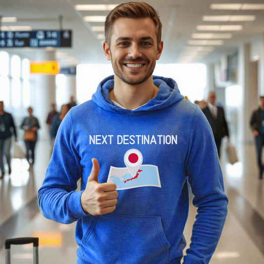 Next Destination Hoodie - Japan Travel Map