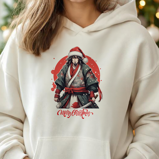 Samurai Santa Hoodie - Anime Christmas Streetwear