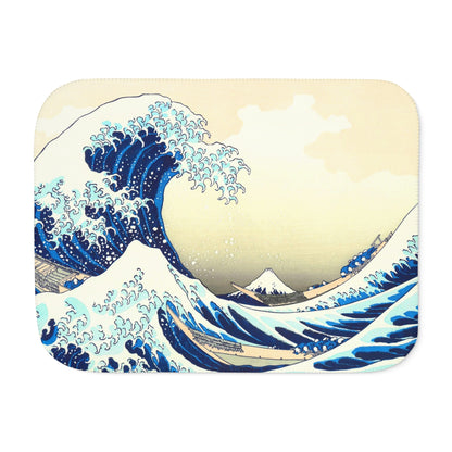 "The Great Wave" Sherpa Blanket - Cozy Japanese Art Throw