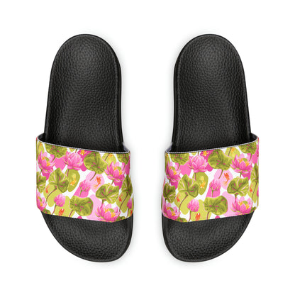 Japanese Koi Fish with Pink Lotus - Women's Sandals