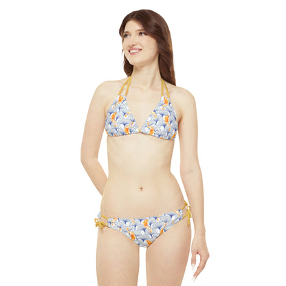 Japanese Orange Koi Fish - Strappy Bikini Set