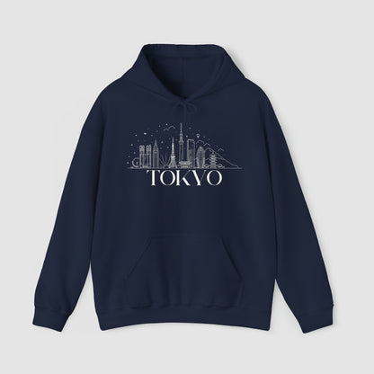 Tokyo Skyline Minimalist Hoodie