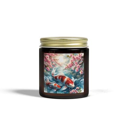 Koi Fish & Cherry Blossom Candle - Elegant Japanese-Inspired Scented Candle