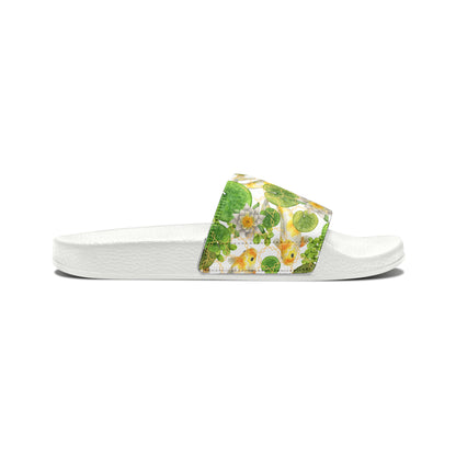 Japanese Koi Fish with Lotus Leaf  - Women's Sandals