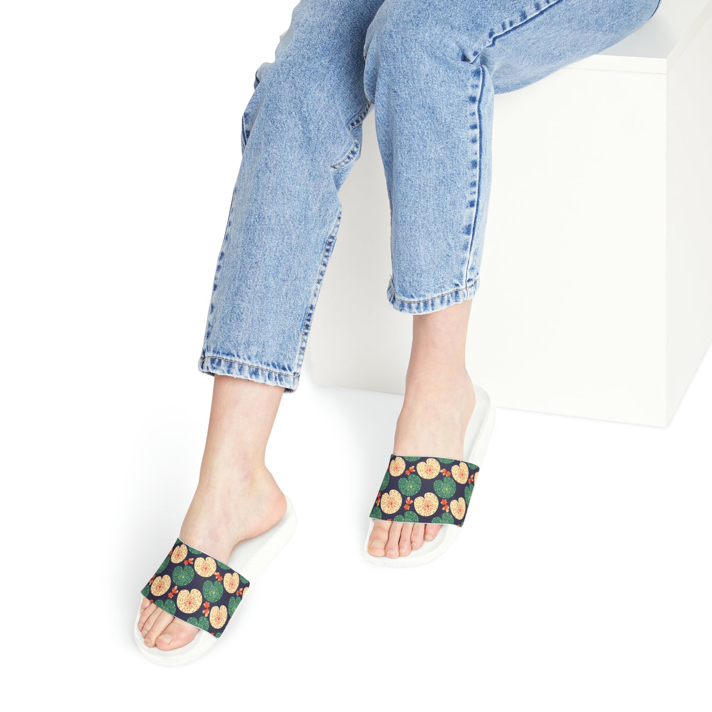 Japanese Goldfish with Lotus Leaf - Women's Sandals