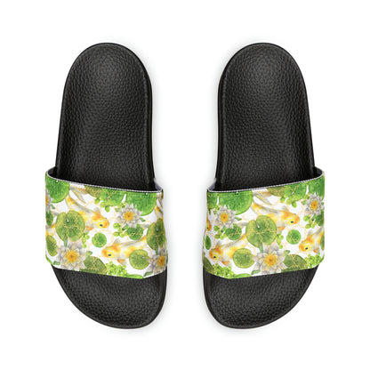 Japanese Koi Fish with Lotus Leaf  - Women's Sandals