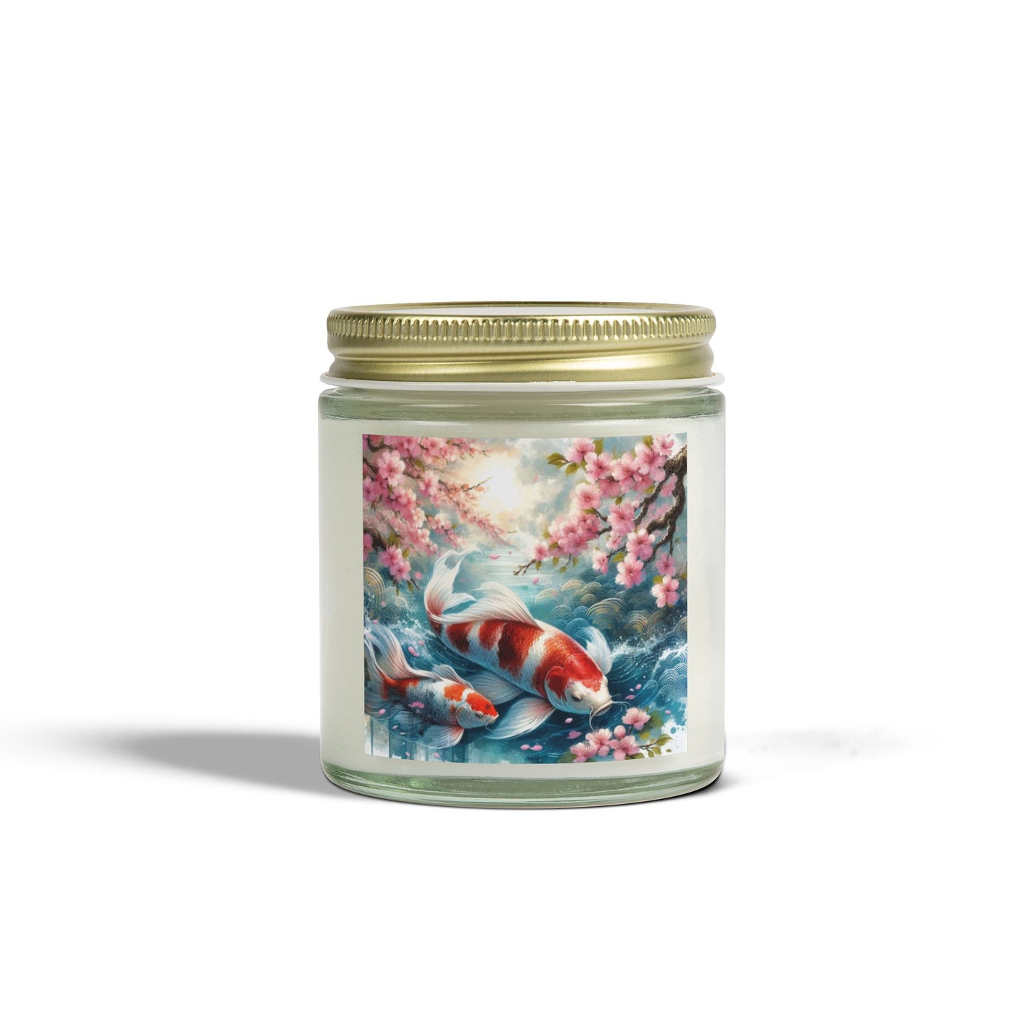 Koi Fish & Cherry Blossom Candle - Elegant Japanese-Inspired Scented Candle