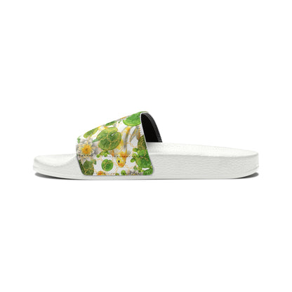 Japanese Koi Fish with Lotus Leaf  - Women's Sandals