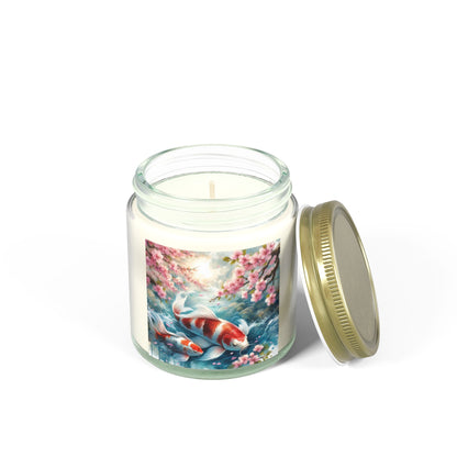 Koi Fish & Cherry Blossom Candle - Elegant Japanese-Inspired Scented Candle