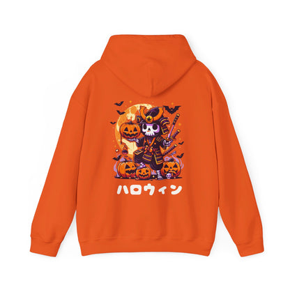 Kawaii Samurai Halloween Hoodie - Anime Skeleton Warrior