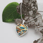 Japanese Art Heart Pendant Necklace - Great Wave & Dragon Design, Hokusai-Inspired Jewelry, Gold Plated Necklace, Unique Gift for Her
