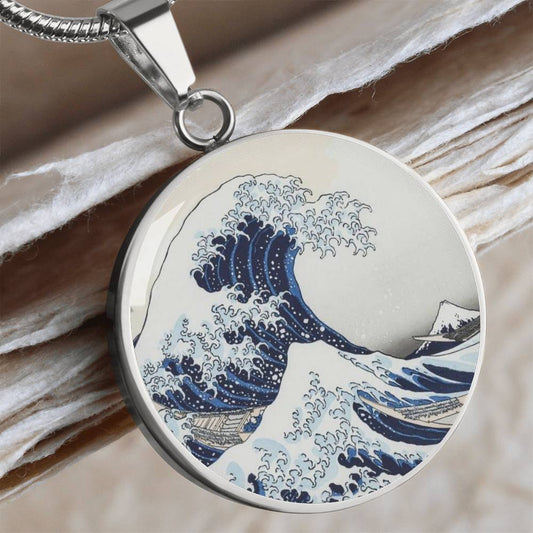 "The Great Wave off Kanagawa" Personalized Ukiyo-e Necklace