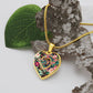 Dragon Heart Pendant - Japanese Kimono-Inspired Necklace, Gold-Plated, Elegant Dragon Jewelry, Unique Gift, Floral Dragon Pendant