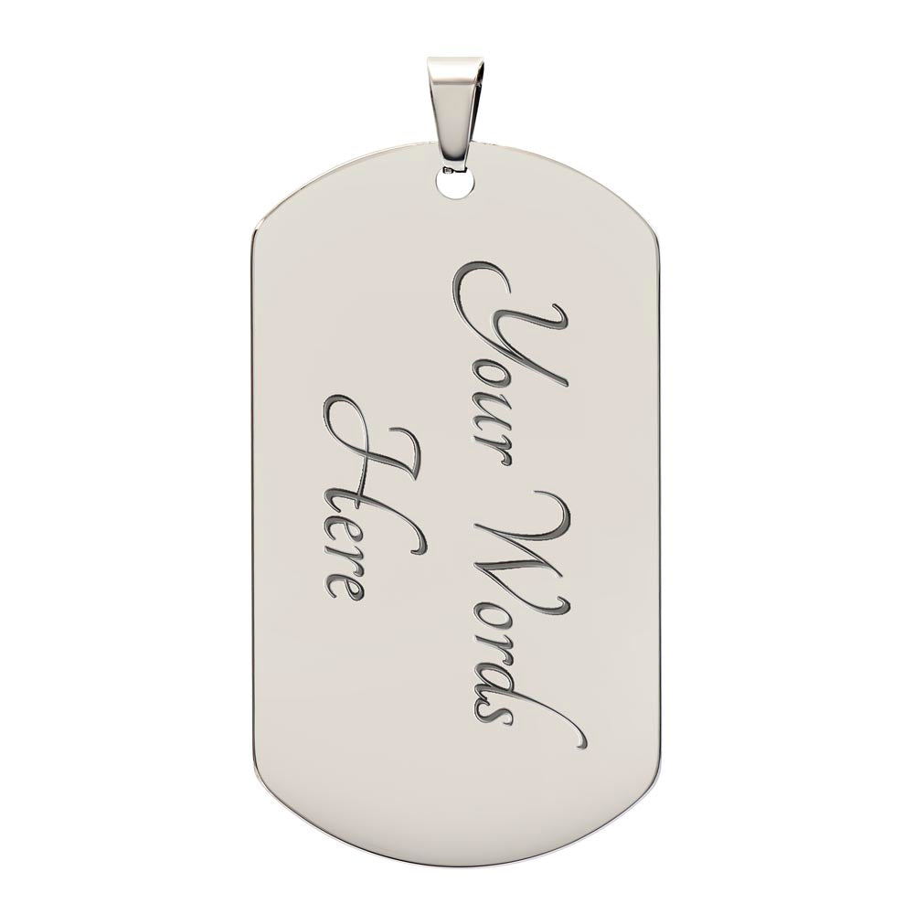 Belief - Japanese Kanji Dog Tag Necklace