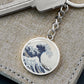 Hokusai Wave Keychain with Custom Engraving Option