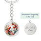 Elegant Koi Fish Keychain with Custom Engraving Option