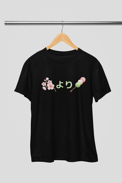 "Dumplings rather than Flowers" - Japanese Funny T-shirt - YUME
