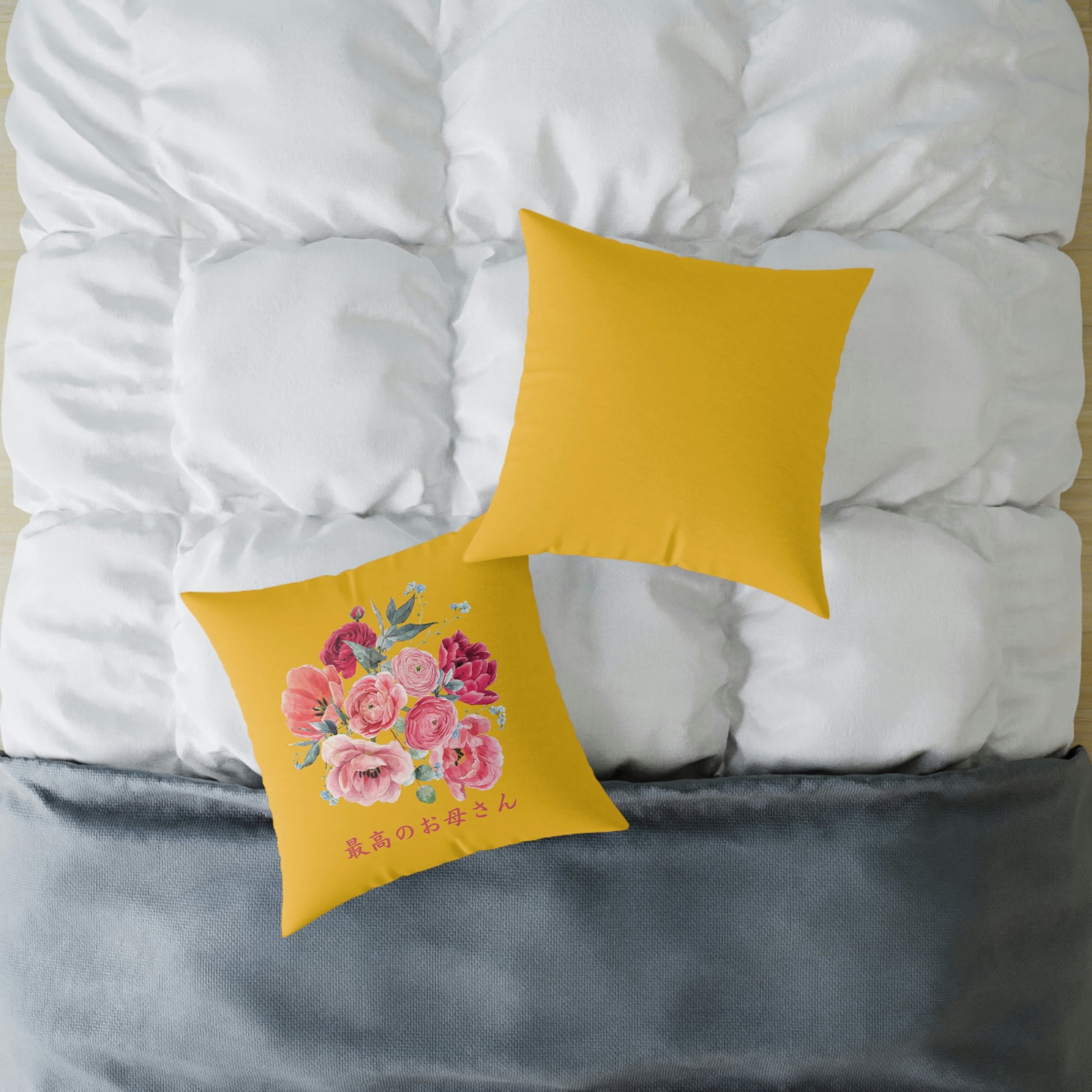 "The best mom" - Spun Polyester Pillow - YUME