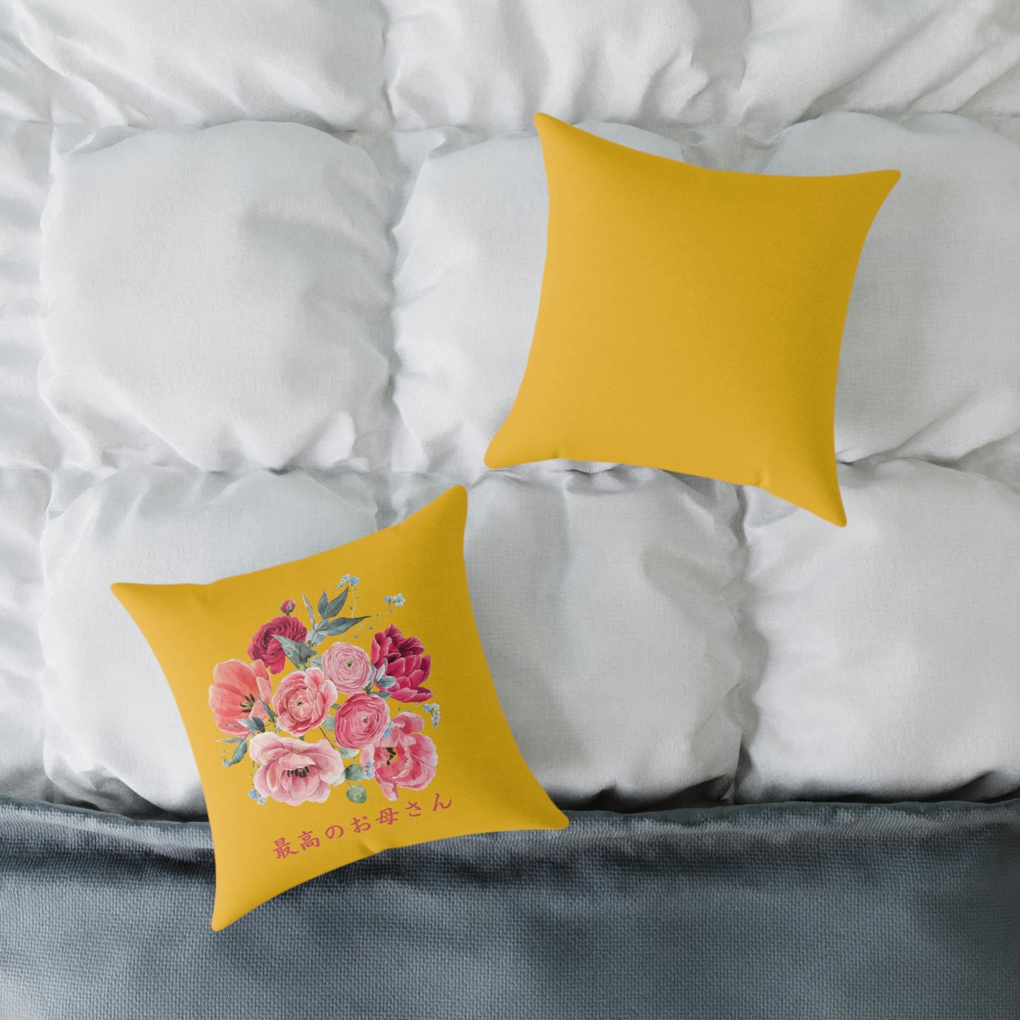 "The best mom" - Spun Polyester Pillow - YUME